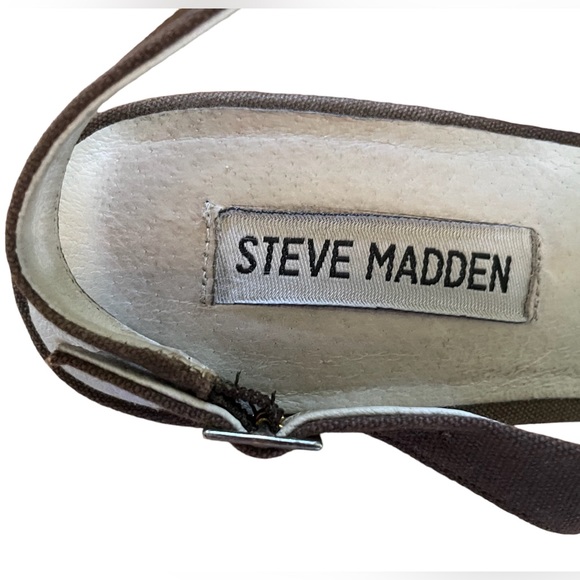 Steve Madden brown fabric espadrilles, size 8 - Picture 7 of 11